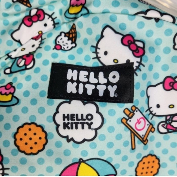 NWT Sanrio Hello Kitty Bioworld Backpack Blue White Pink Ice Cream Cookies Cake - Picture 5 of 14